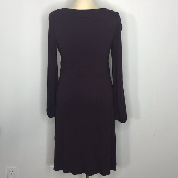Loft Purple Long Sleeve Dress - Picture 2 of 5